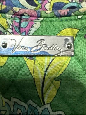 Vera Bradley Emerald Floweral Paisley Bowler Bag/Purse thumbnail 5