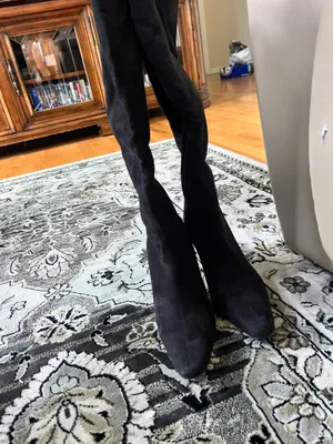 Diba True Women’s Over the Knee Black Suede Boots thumbnail 2
