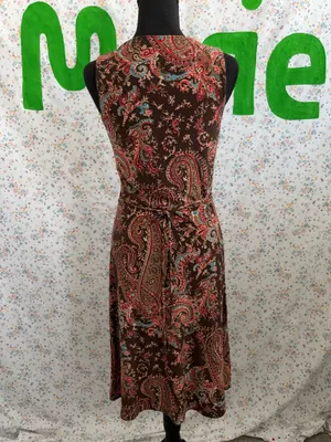 Ralph Lauren Paisley Brown Dress thumbnail 3