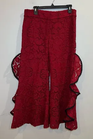 Alexis Red Lace‎ Wide Leg Pants size Medium thumbnail 1