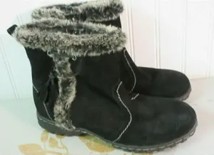 Khombu Kellie boots suede with faux fur sz 8 thumbnail 1