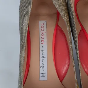 Toujours by Pas de‎ Rouge Metallic Gold Glitter Pumps Size 36.5 thumbnail 4