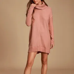 NWT * LULU'S Autumn Daze Mauve Pink Cowl Neck Long Sleeve Sweater Dress thumbnail 14