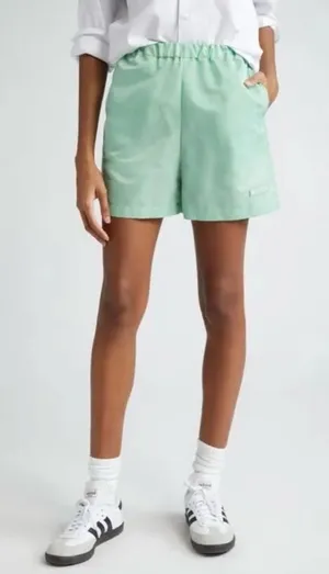 NWT Sporty & Rich Good Health Nylon Shorts Thyme/White Size Small thumbnail 1