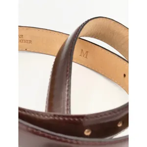Barse Womens M Burgundy Brown English Leather Silver Tone Filgree Boho Western thumbnail 8