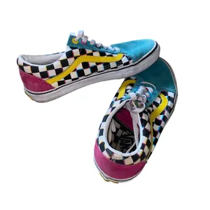 Vans Off the Wall Old Skool Crazy Check Neon Sneakers Mens 6.5 Womens 8 thumbnail 2