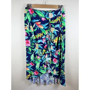 Tommy Bahama Floral Cover Up Skirt Womens Small Flowy‎ Tropical Beach Resort thumbnail 2