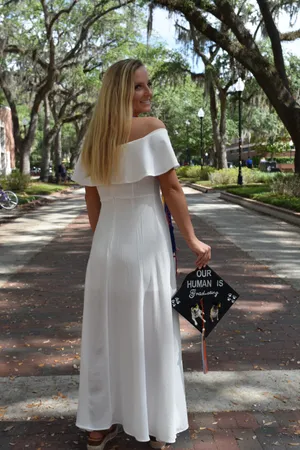 Altar'd State Long White Dress thumbnail 3