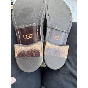UGG Conor‎ Quilted Black Leather Australia Mid Moto Boots Size 6 Bike thumbnail 7