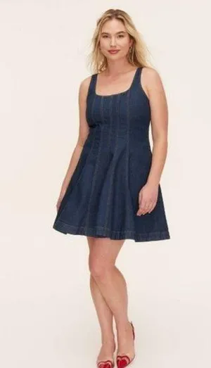 Denim Sleeveless Dress thumbnail 1
