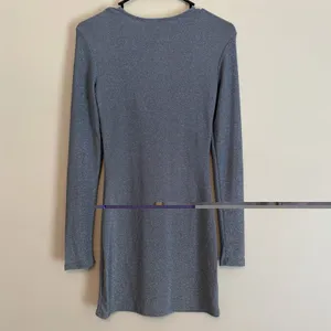 NWT Princess Polly us 6 Absynth Long Sleeve Mini Dress Blue Metallic Long Sleeve thumbnail 5