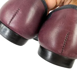Enzo Angiolini Leather Loafers Flats Colorblock Square Toe Navy Burgundy‎ 5.5 thumbnail 10
