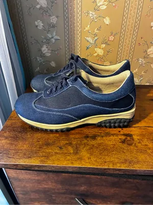 Woman Casual Denim Lace-Up Sneakers in Navy thumbnail 7