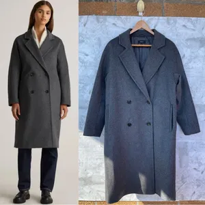 Quince Grey Italian Wool Coat XS | Minimalist Capsule Wardrobe thumbnail 2