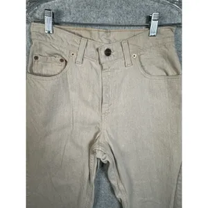 Vintage Levis 550‎ Jeans Womens 7 Med Relaxed Fit Tapered Leg Cream Made In USA thumbnail 7