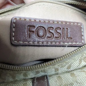 Fossil Tan & Brown F & Clover Patterned Mini Bag thumbnail 6