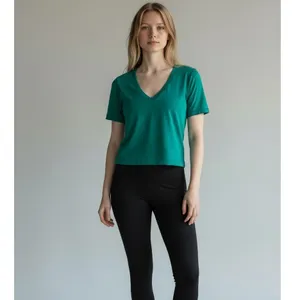 Lululemon What The Sport Cropped Tee Heathered Bali Breeze‎ 2 thumbnail 3