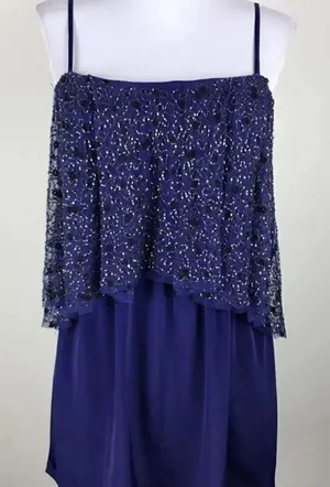 SALE Beaded shift cocktail dress size m thumbnail 1