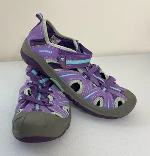 EUC Merrell women's purple hook loop strap hydro hiker hiking sandals shoes 6 thumbnail 1