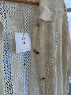 Crochet short sleeve button down Size s/m thumbnail 2