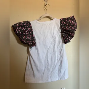 Tuckernuck‎ HYACINTH HOUSE Floral Sleeve White Shelby Tee Sz Medium thumbnail 7