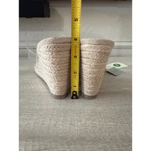 A New Day Womens Clear Double Strap Espadrille Wedge Sandals Tan NWT Size 10 thumbnail 4