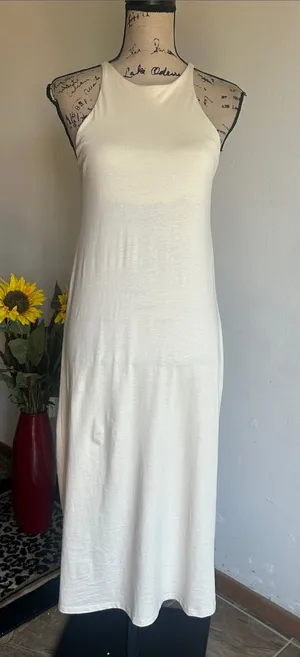 ZARA Midi Length Beige Nude Sheath Dress Size Small NWT thumbnail 1