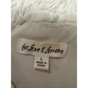 For Love and Lemons Yolanda Mini Dress in White Large thumbnail 8