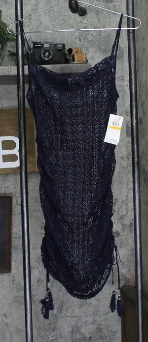 1.State Womens Convertible Cover Up Tank Dress Swim DS93042921S Navy Blue S thumbnail 1