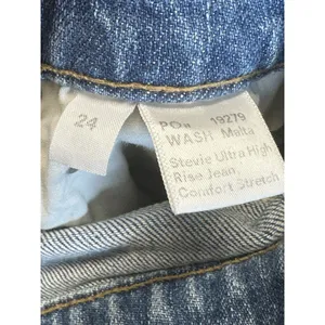 Reformation Stevie Ultra High Rise Jean Women 24 Blue Malta Comfort Stretch thumbnail 6