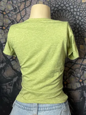SheIn Light green plain tshirt thumbnail 3