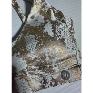 Astoria Activewear White Gold Snake Print Sports Bra Small thumbnail 8