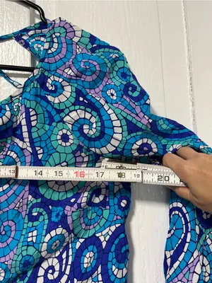 Alice & Trixie Mosaic Print Silk Blouse size medium thumbnail 8