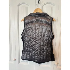 Calvin Klein Performance Premium Down‎ Gray Metallic Puffer Vest Size Large thumbnail 2