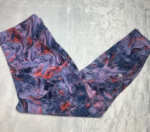 lululemon athletica Purple & Red Abstract Brushstroke Leggings thumbnail 1