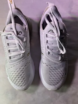 Nike Women's White and Gold Air Max 270 Sneakers thumbnail 2
