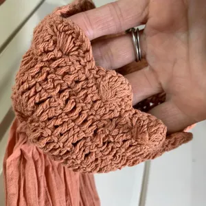 Free People Crochet Mixed Media Cropped Top Peasant Cottagecore‎ Boho M Festival thumbnail 7