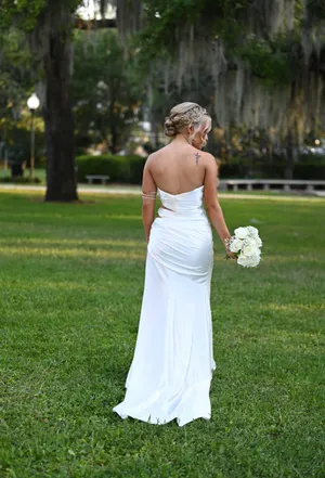 Sherri Hill Prom Dress White thumbnail 3