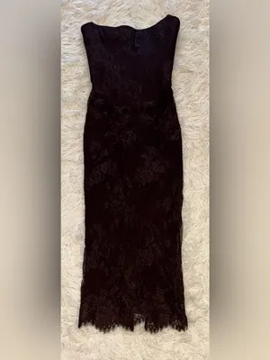 NEW House Of CB LARRA Bitter Chocolate Lace Corset Midi Dress sz XS thumbnail 5