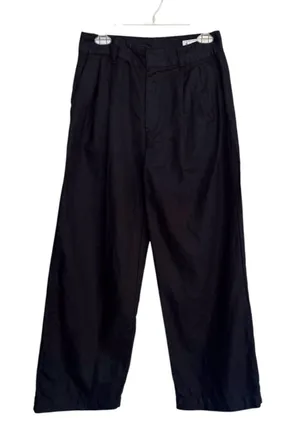 GAP Black Pleated Linen Pants size 6 thumbnail 1