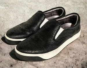 Johnston‎ & Murphy Womens 7M Slip-on Textile Leather Snakeskin Pattern Sneaker thumbnail 1