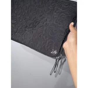 Vera Bradley Bags Quilted Canvas Laptop Bag,‎ Black 17x12" L thumbnail 2