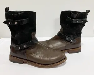 Rag and Bone two tone suede leather moto boots 37‎ thumbnail 1