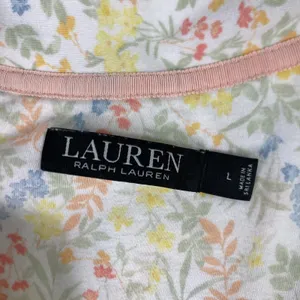 Lauren Ralph Lauren Pajama Shirt‎ Womens Large White Floral Print Top Sleepwear thumbnail 4