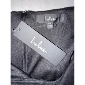 Lulus Black Off The‎ Shoulder Bodycon Dress Front Slit XS NEW thumbnail 7
