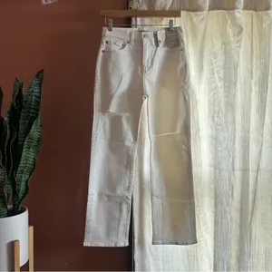 Madewell The‎ Petite '90s Straight Leg Jeans High Rise Tile White NWT Size 26P thumbnail 3