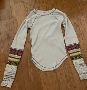 Free People Embroidered Long Sleeve Top thumbnail 1