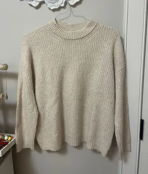 American Eagle Outfitters Cream Knit Sweater thumbnail 1