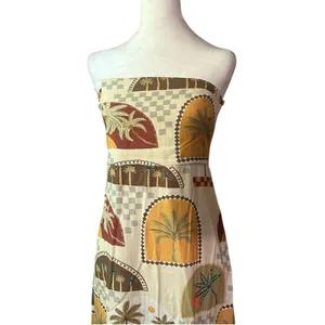 NWT paper heart Strapless Palm Print Maxi Dress size XL thumbnail 2