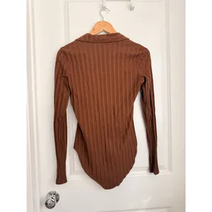 Reformation Jen‎ Bodysuit in Brown Size Large Bodycon Summer thumbnail 4